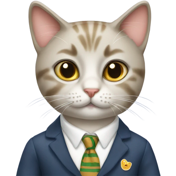 Preppy cat emoji