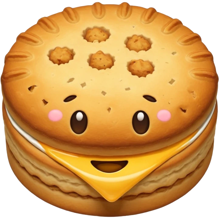 Biscuit simple sans visage emoji