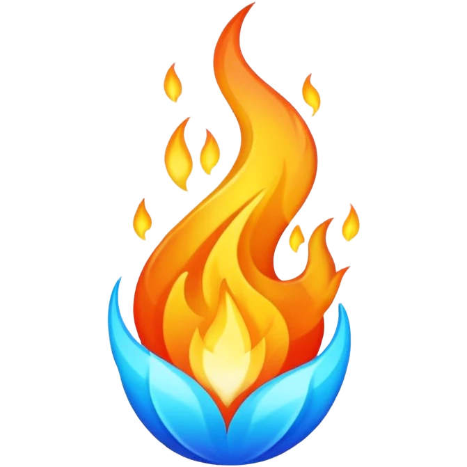 Fuego azul emoji