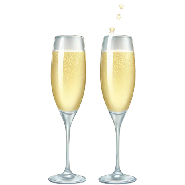 New Years Eve Champagne for the year 2025 emoji