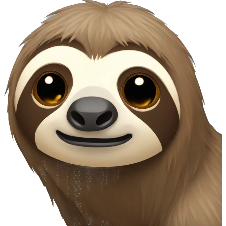 sloth with a sad face emoji