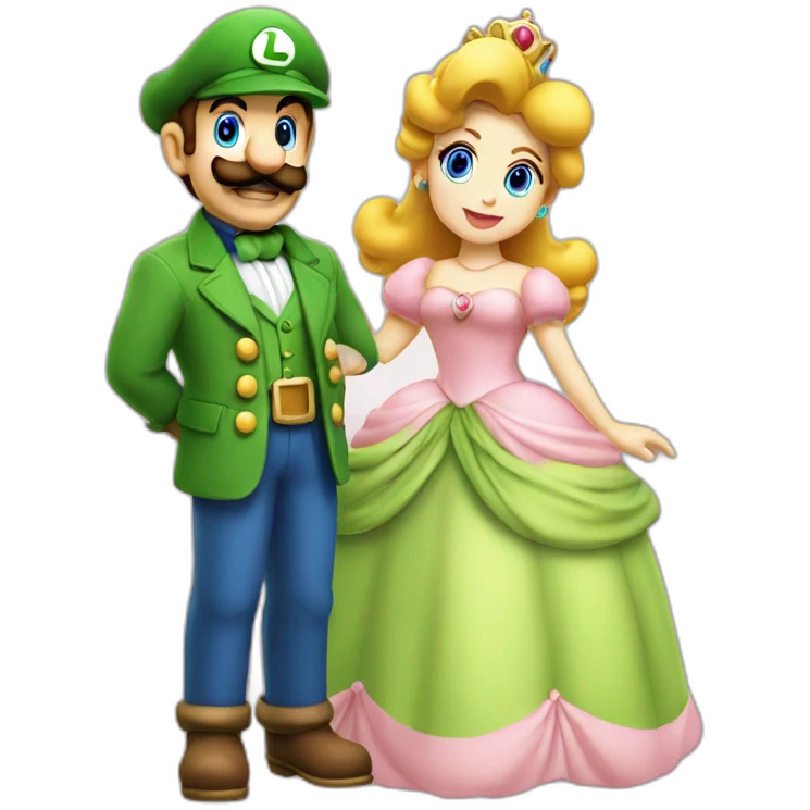luigi et princesse peach emoji
