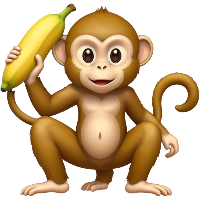 Monkey with a banana  emoji