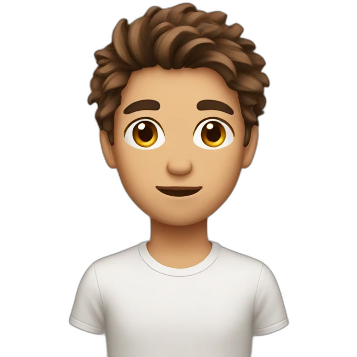 Messy brown hair emoji