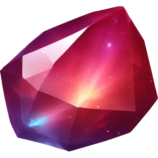 red iridescent nebula crystal shard emoji