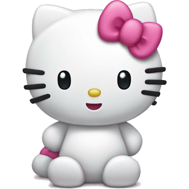 Hello kitty posing emoji