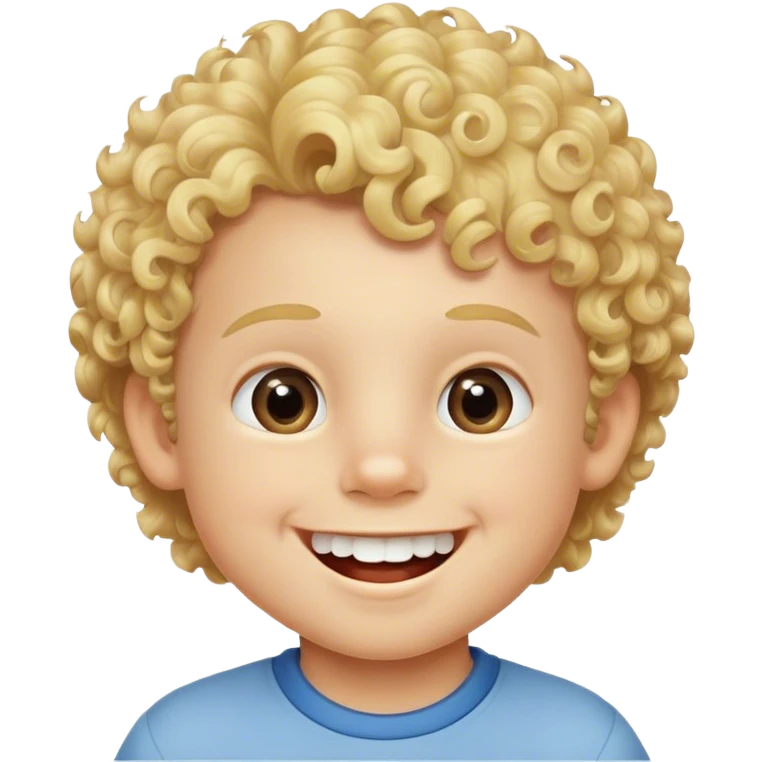 A little boy, three years old with blonde, curly hair, a great big smile and a little space between his two front teeth emoji