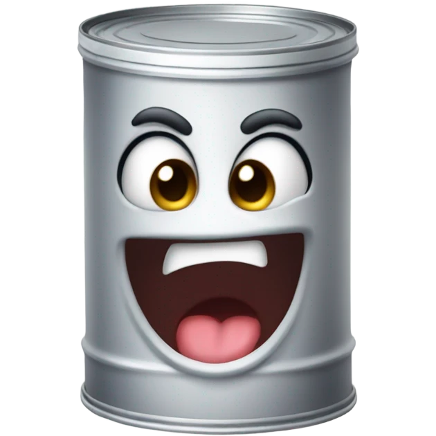 a cute paint can with a surprised look on one's face emoji