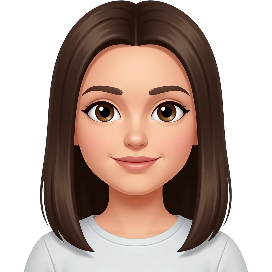 brunette Straight hair girl emoji