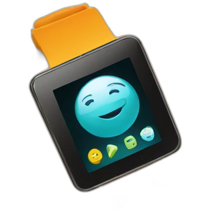 smart watch in hand emoji