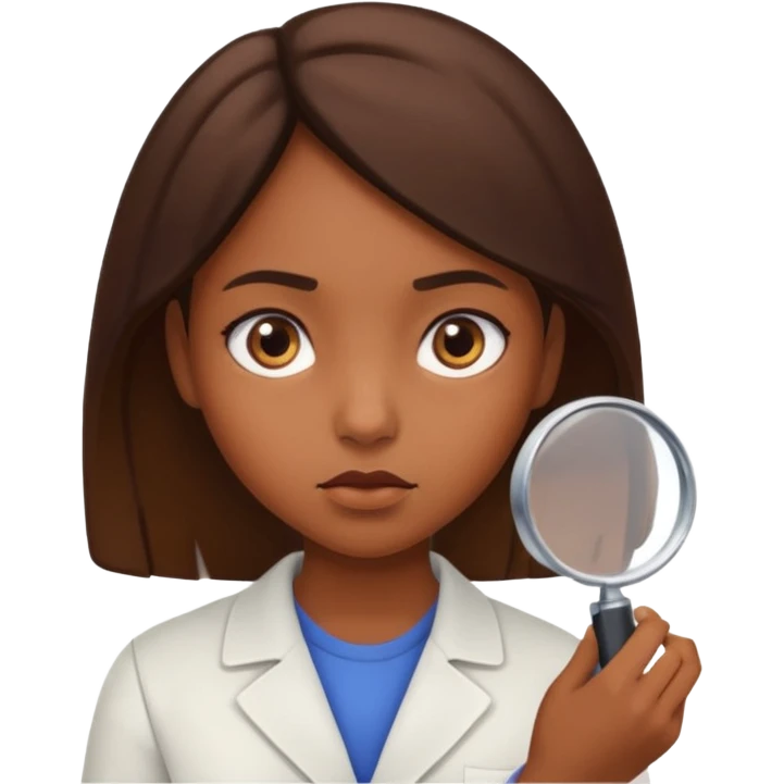 chica investigando emoji
