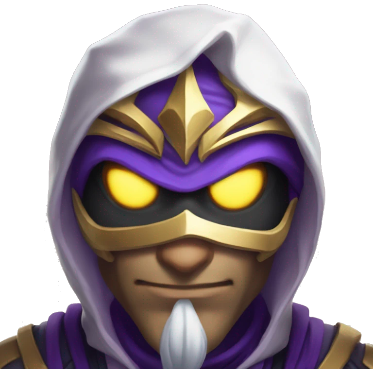 make kassadin from league of legends showing his just his mask and not his face emoji