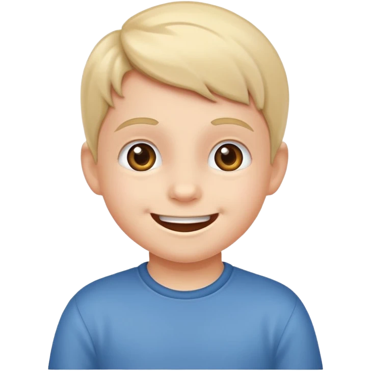 Smiling with kiding emoji
