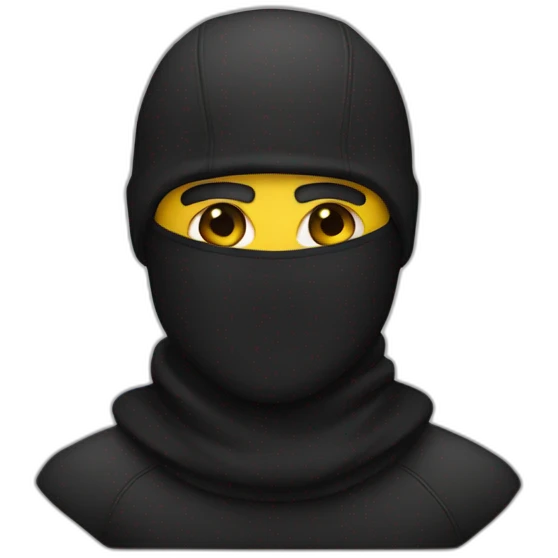 man with a balaclava emoji