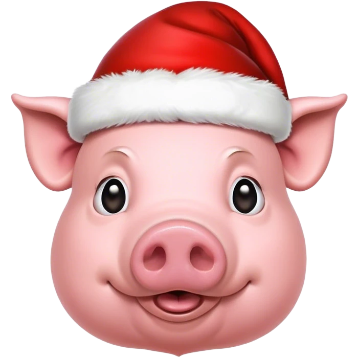 Christmas pig emoji