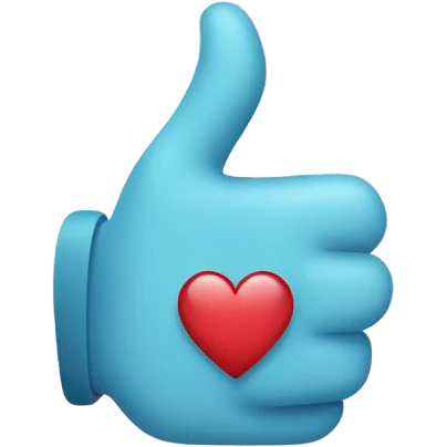 thumbs up with a heart emoji