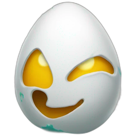 Egg in hoody spray painting emoji