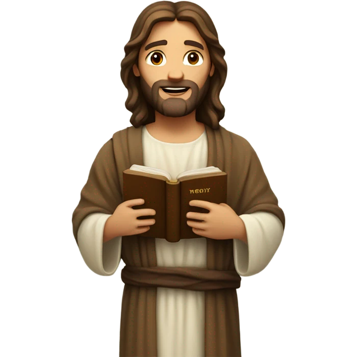 Jesus-Christ holding bible emoji