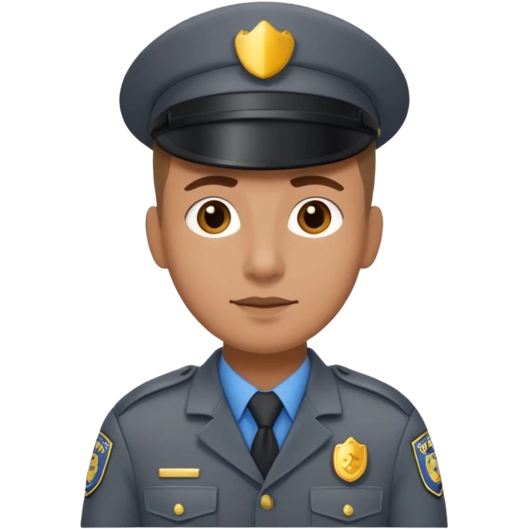 mall security gray uniform no hat  emoji