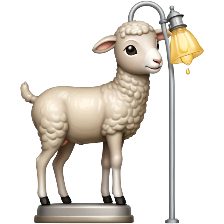 lamb peeing on a lamp emoji