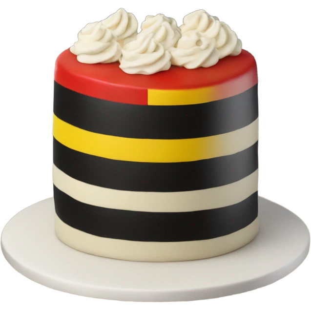 Belgium flag made of cake emoji