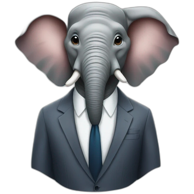 Elephant in suit emoji