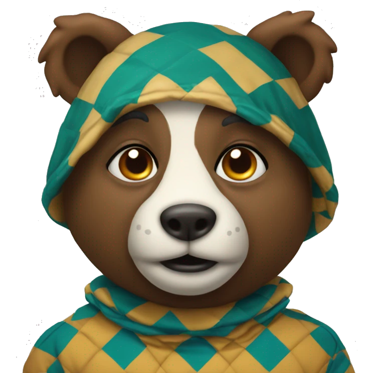 Harlequin bear emoji