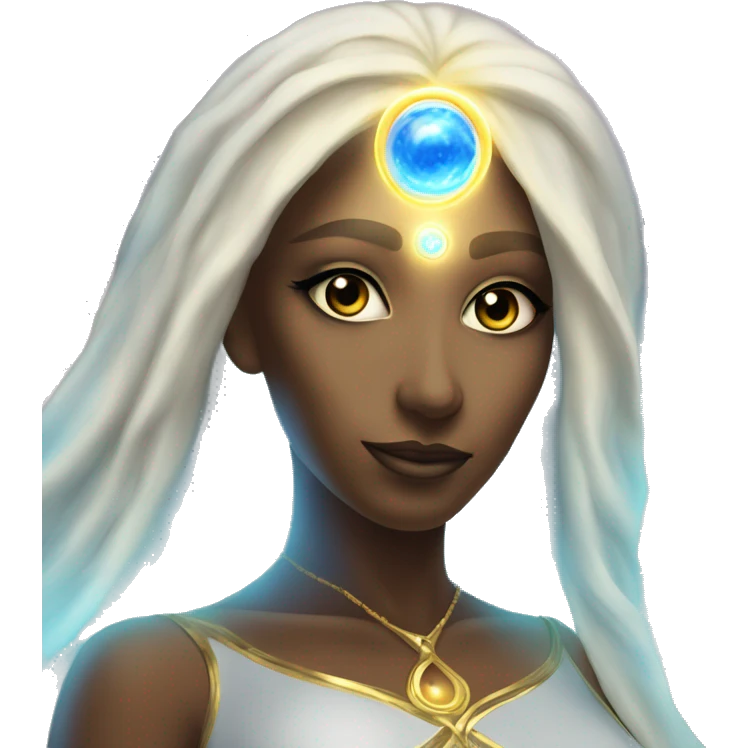 Pleiadian radiant glowing diva woman female third eye emoji
