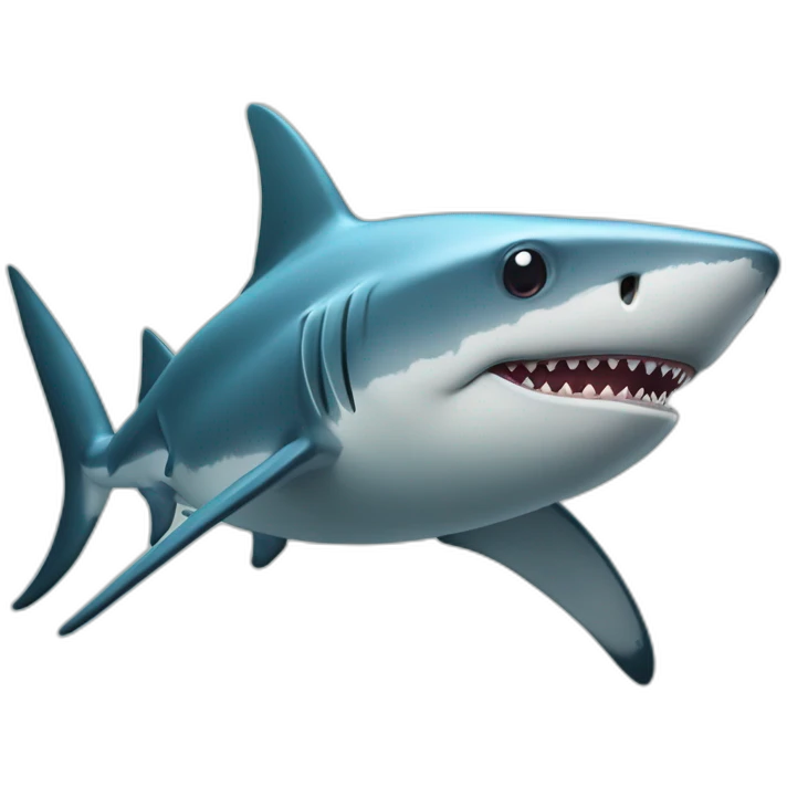 Requin avec des yeux en cœurs emoji