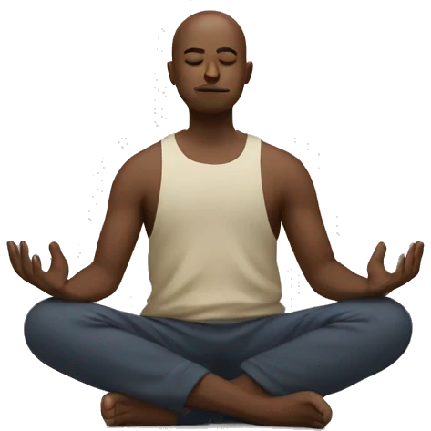 man meditating emoji
