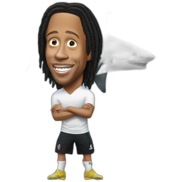 Ronaldinho sur un requin  emoji