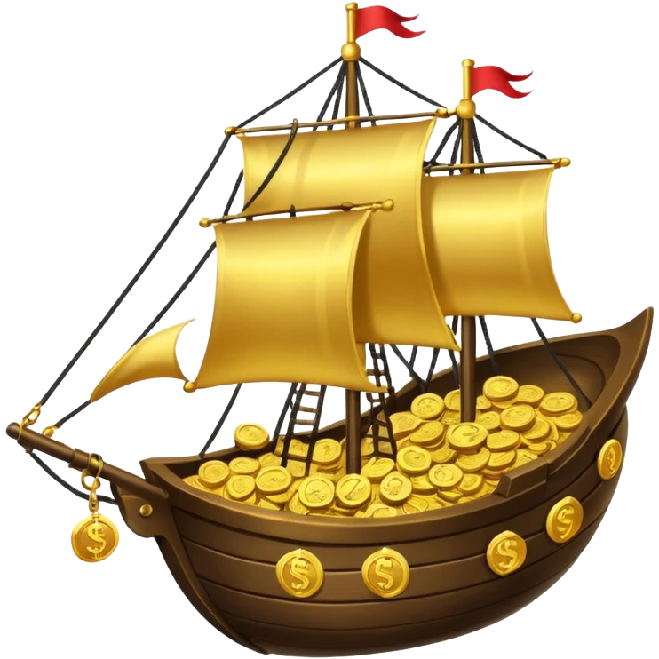 una galera de mago llena de dinero emoji