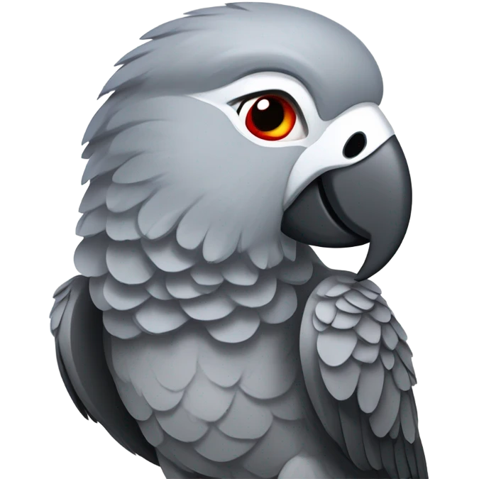 African grey parrot emoji