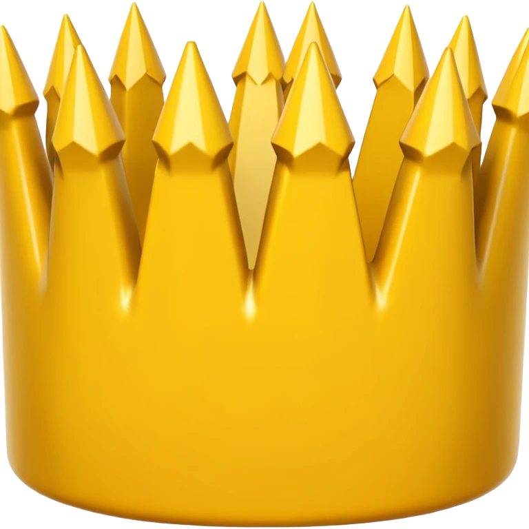 Compact iOS‑style 3D emoji: plain jagged burst (10 spikes), bright yellow, smooth shading, thin darker edge; no characters or pictograms emoji