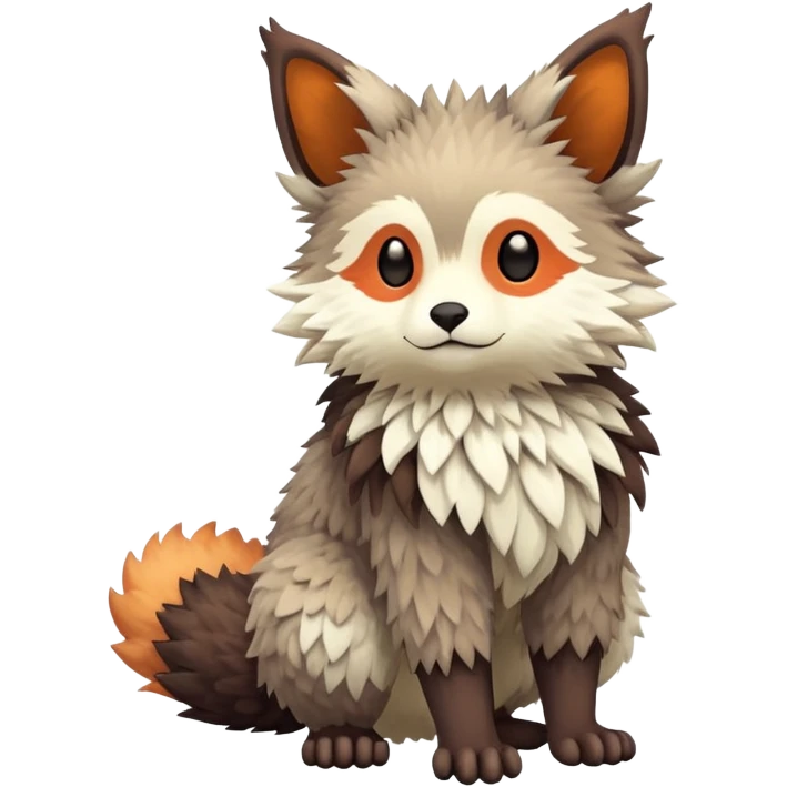 lush warm-colored Fakémon-Trico-creature (full body) emoji
