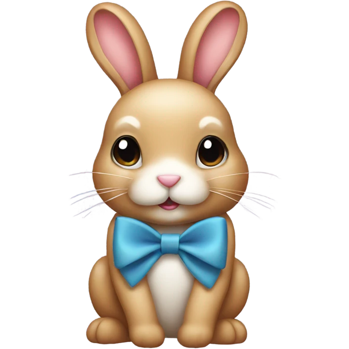 Bunny with a bow emoji
