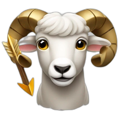 Ram holding arrow emoji