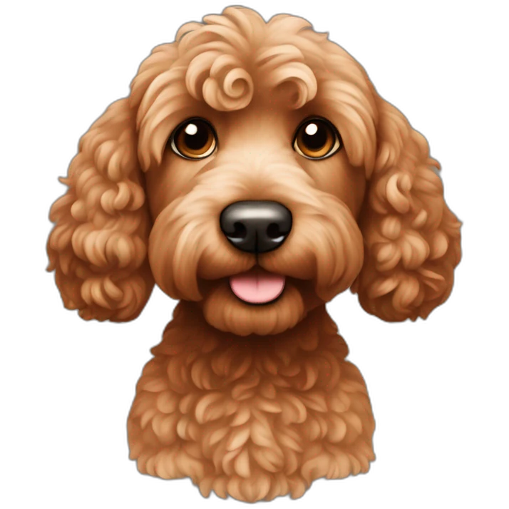 Reddish light brown cockapoo emoji