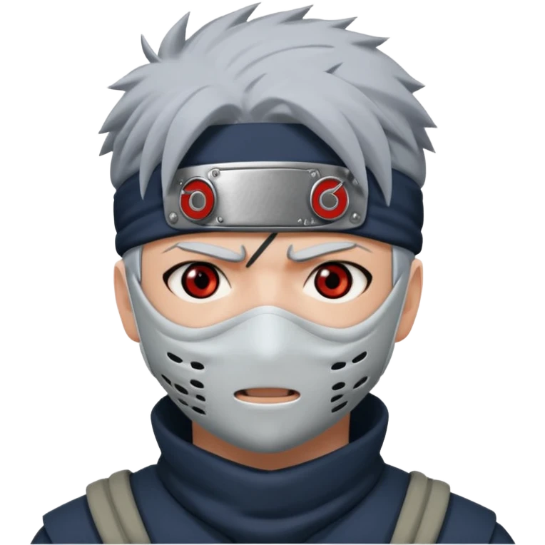 Kakashi hatake in sharingan eyes amsk emoji