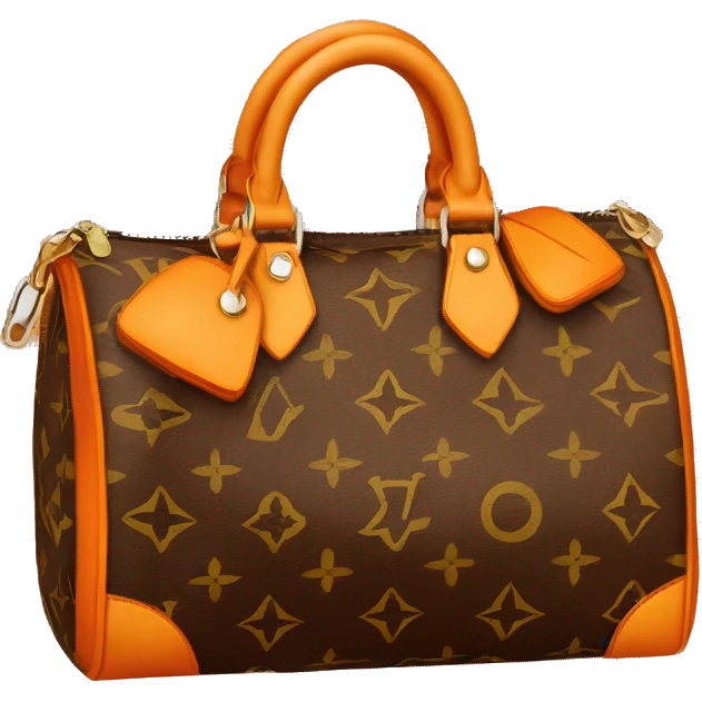 Louis Vuitton bag orange emoji
