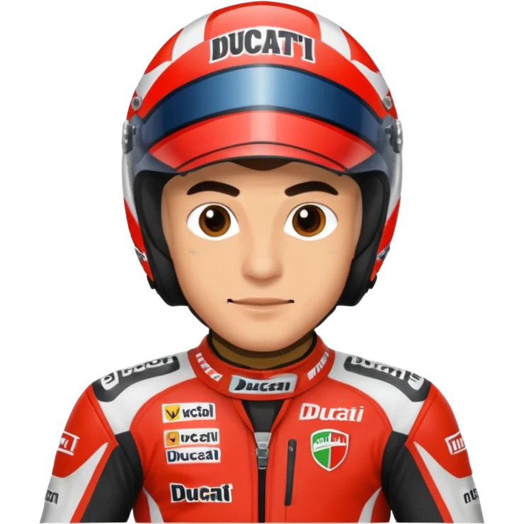 Un emoji de moto gp dé Ducati Marc Márquez  emoji