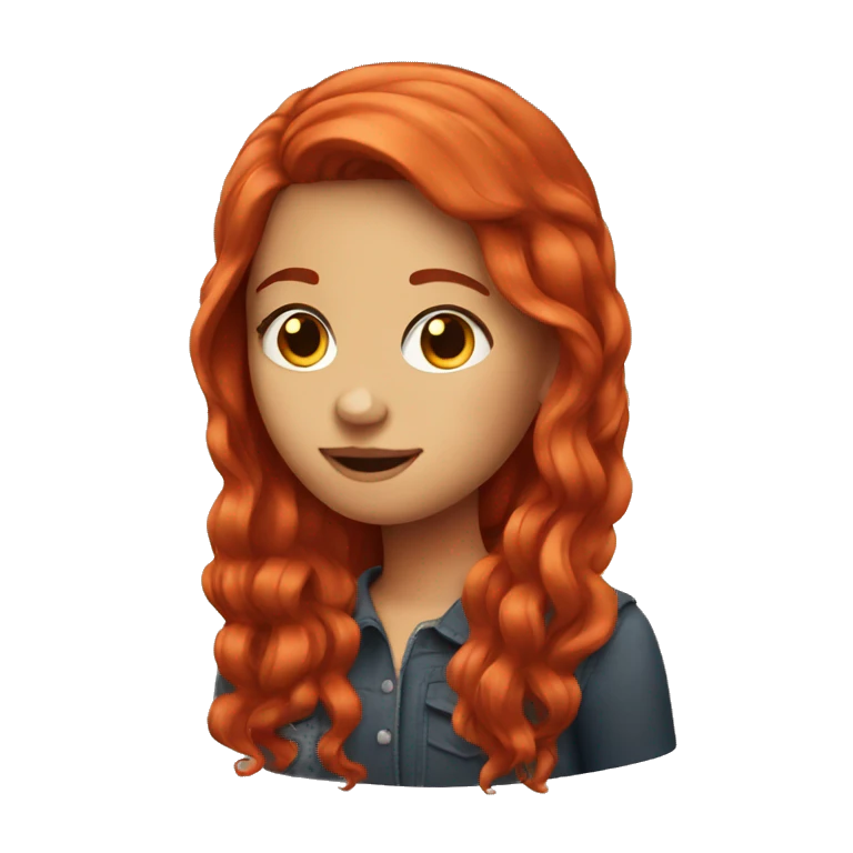 red haired girl emoji