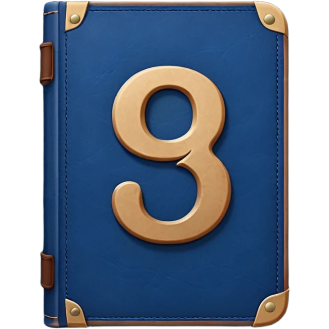 Dark blue book with a number "9" in the cover emoji