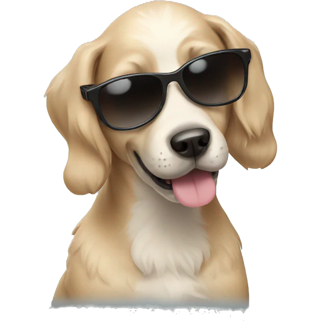 Dog with sunglasses emoji