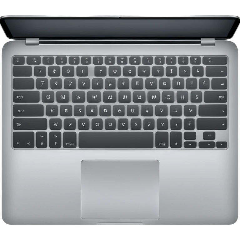 Laptop back with gray keyboard  emoji