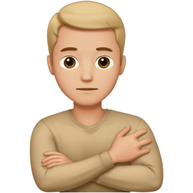 arm crossed holding neck guy emoji