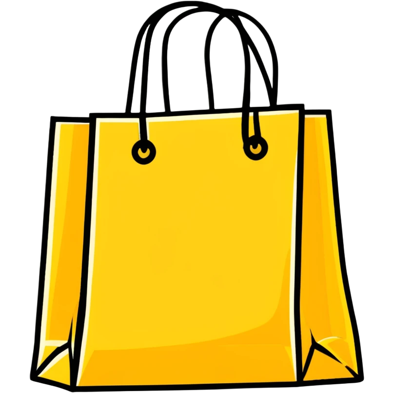 Gold shopping bag emoji