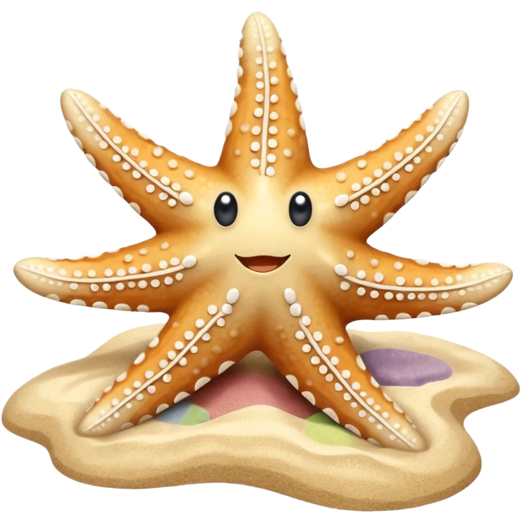 Beige and white starfish emoji