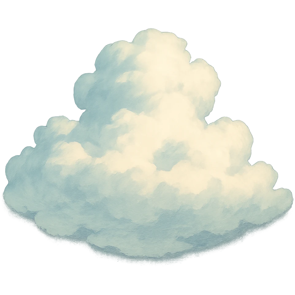 fluffy white cloud emoji