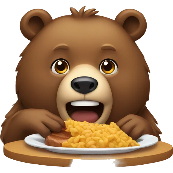 bear eating food emoji